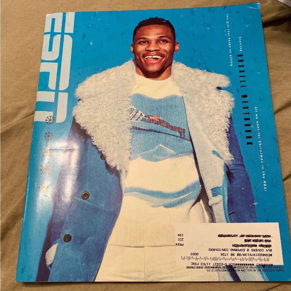 ESPN Magazine - December 2017 - Russell Westbrook - Oklahoma City Thunder NBA